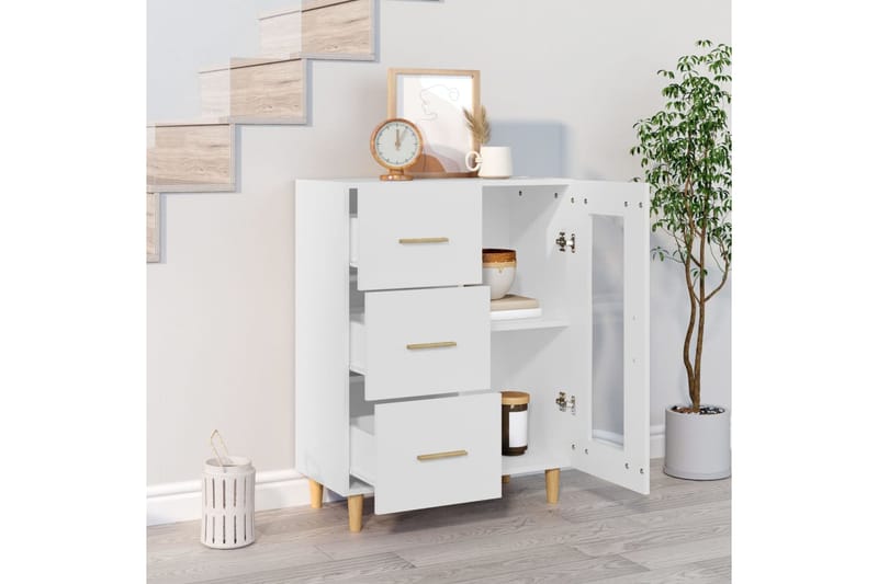 beBasic Senkki valkoinen 69,5x34x90 cm tekninen puu - Valkoinen - Säilytys - Säilytyskalusteet - Senkki