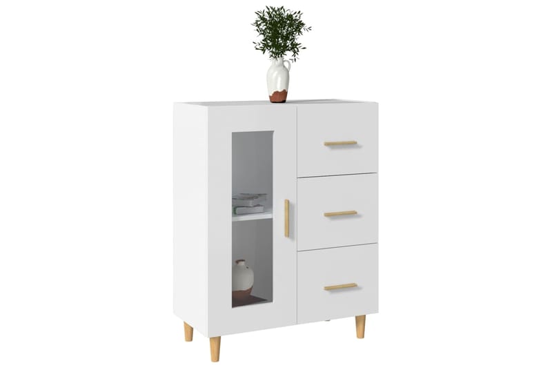 beBasic Senkki valkoinen 69,5x34x90 cm tekninen puu - Valkoinen - Säilytys - Säilytyskalusteet - Senkki