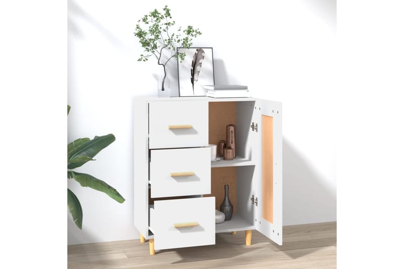 beBasic Senkki valkoinen 69,5x34x90 cm tekninen puu - Valkoinen - Säilytys - Säilytyskalusteet - Senkki