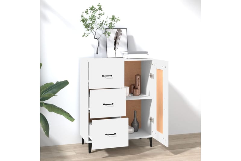 beBasic Senkki valkoinen 69,5x34x90 cm tekninen puu - Valkoinen - Säilytys - Säilytyskalusteet - Senkki