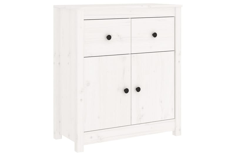 beBasic Senkki valkoinen 70x35x80 cm täysi mänty - Valkoinen - Säilytys - Säilytyskalusteet - Senkki