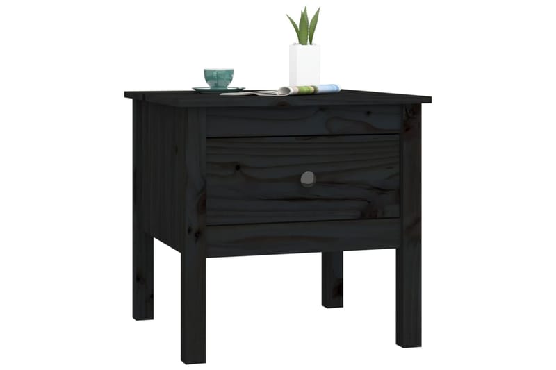 beBasic Sivupöydät 2 kpl musta 50x50x49 cm täysi mänty - Musta - Säilytys - Säilytyskalusteet - Senkki