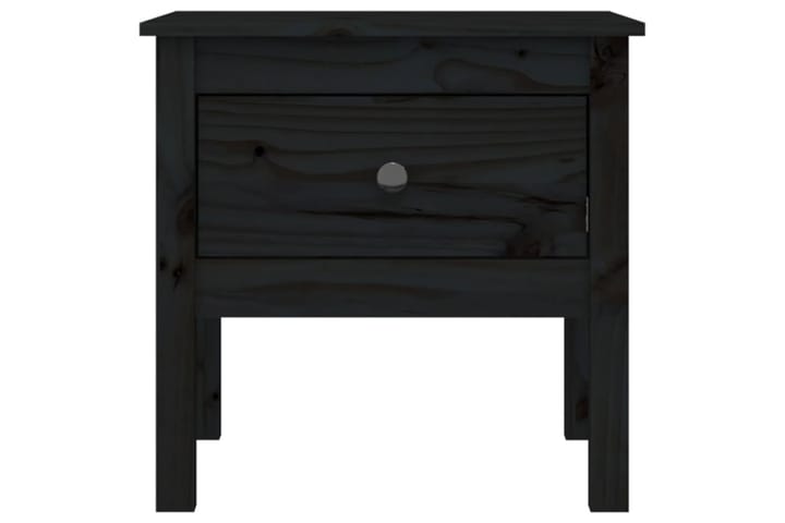 beBasic Sivupöydät 2 kpl musta 50x50x49 cm täysi mänty - Musta - Senkki