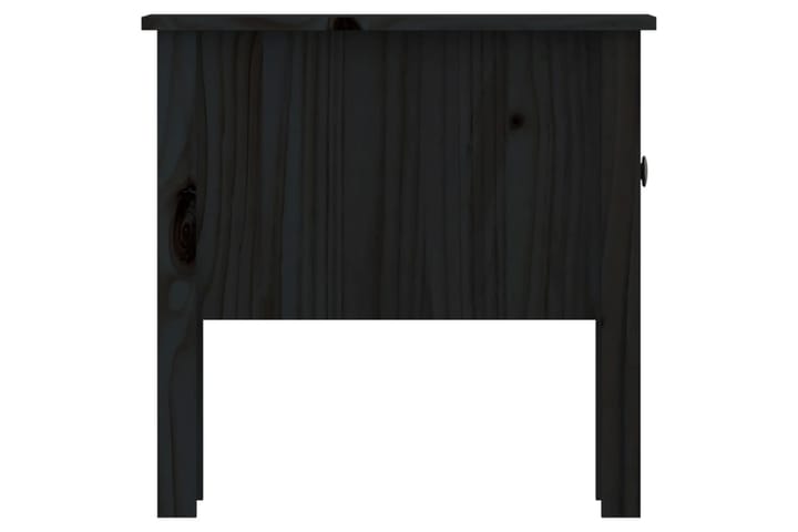 beBasic Sivupöydät 2 kpl musta 50x50x49 cm täysi mänty - Musta - Senkki