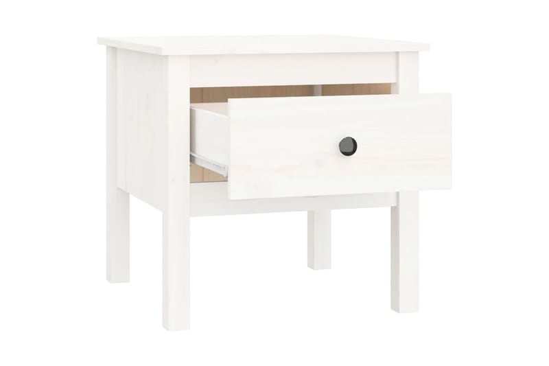 beBasic Sivupöydät 2 kpl valkoinen 50x50x49 cm täysi mänty - Valkoinen - Säilytys - Säilytyskalusteet - Senkki