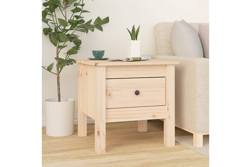 beBasic Sivupöytä 40x40x39 cm täysi mänty - Ruskea - Säilytys - Säilytyskalusteet - Senkki