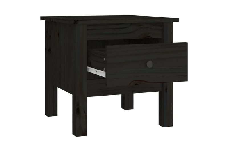 beBasic Sivupöytä musta 40x40x39 cm täysi mänty - Musta - Säilytys - Säilytyskalusteet - Senkki