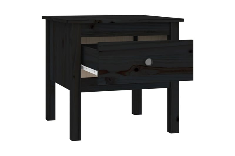 beBasic Sivupöytä musta 50x50x49 cm täysi mänty - Musta - Säilytys - Säilytyskalusteet - Senkki