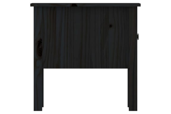 beBasic Sivupöytä musta 50x50x49 cm täysi mänty - Musta - Senkki