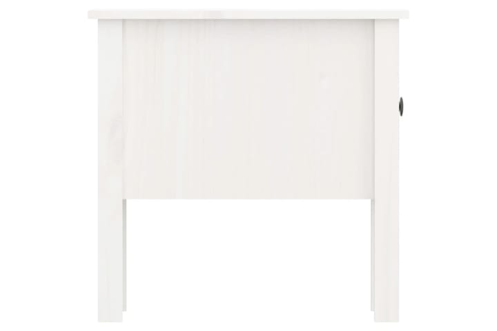 beBasic Sivupöytä valkoinen 50x50x49 cm täysi mänty - Valkoinen - Senkki