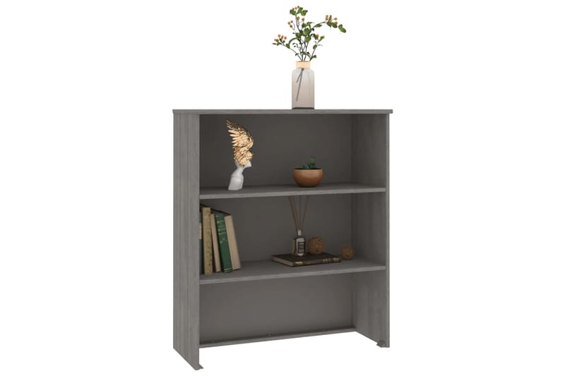 beBasic Ylähyllykkö senkille vaaleanharmaa 85x35x100 cm täysi mänty - Harmaa - Säilytys - Säilytyskalusteet - Lipasto