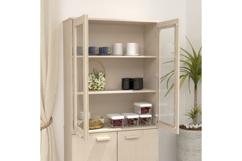 beBasic Yläkaappi senkille hunajanruskea 85x35x100 cm täysi mänty - Ruskea - Säilytys - Säilytyskalusteet - Lipasto