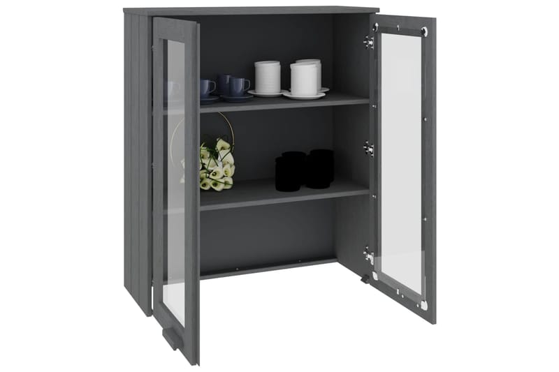 beBasic Yläkaappi senkille tummanharmaa 85x35x100 cm täysi mänty - Harmaa - Säilytys - Säilytyskalusteet - Lipasto