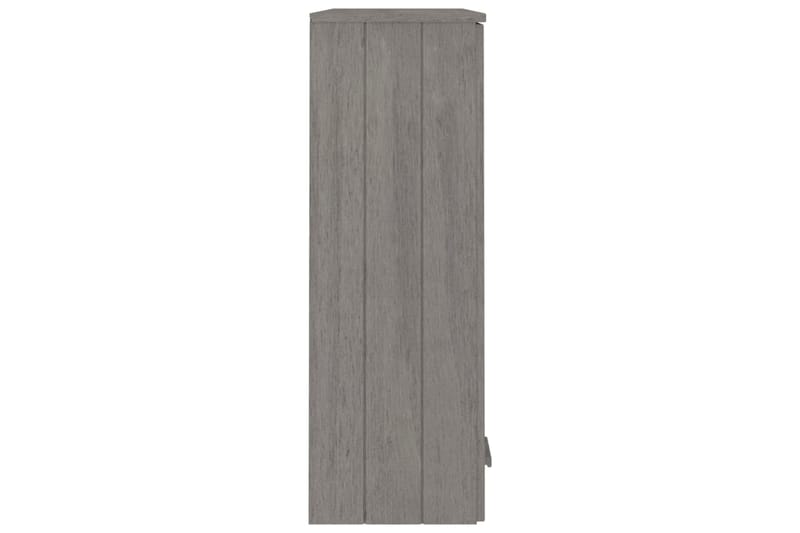 beBasic Yläkaappi senkille vaaleanharmaa 85x35x100 cm täysi mänty - Harmaa - Säilytys - Säilytyskalusteet - Senkki