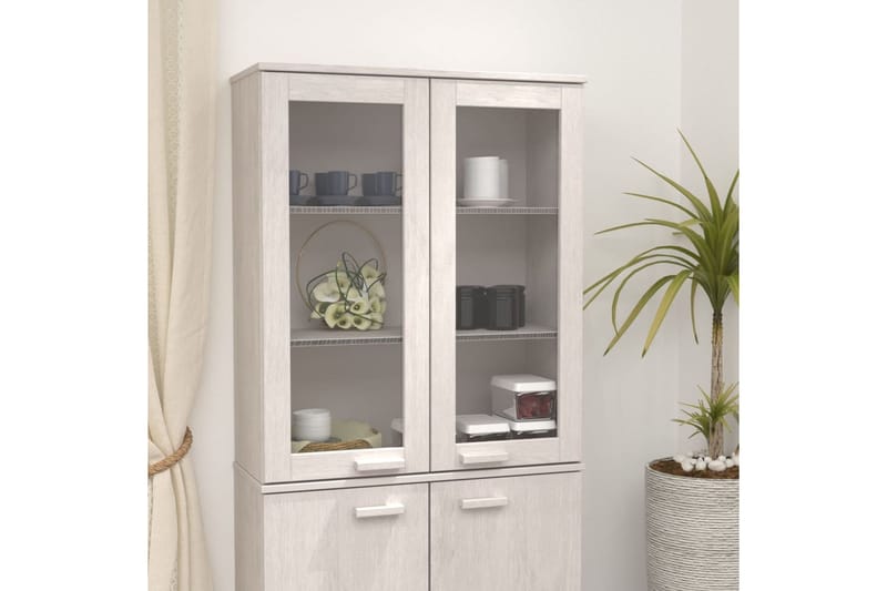 beBasic Yläkaappi senkille valkoinen 85x35x100 cm täysi mänty - Valkoinen - Säilytys - Säilytyskalusteet - Lipasto