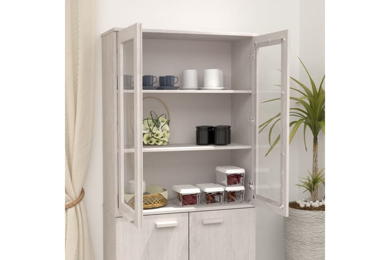 beBasic Yläkaappi senkille valkoinen 85x35x100 cm täysi mänty - Valkoinen - Säilytys - Säilytyskalusteet - Lipasto