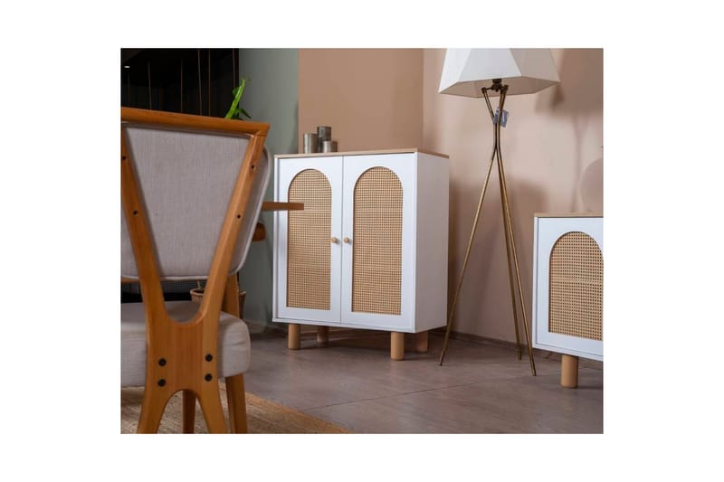 Boheemi senkki 90x41 cm - Luonnollinen/Valkoinen - Säilytys - Säilytyskalusteet - Senkki