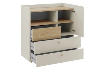 Buhan Lipasto 90 cm - Beige / Ruskea - Säilytys - Säilytyskalusteet - Lipasto