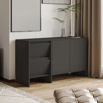 Crala konsolipöytä 130x81,8x44 cm - Antrasiitti - Säilytys - Säilytyskalusteet - Senkki