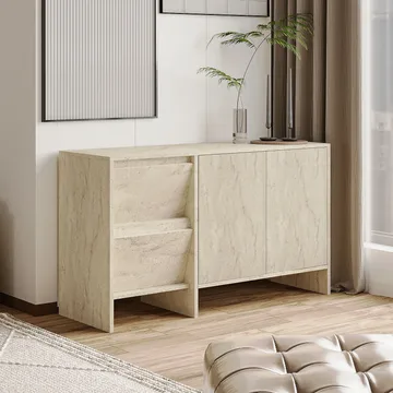 Crala konsolipöytä 130x81,8x44 cm - Travertiini - Säilytys - Säilytyskalusteet - Senkki