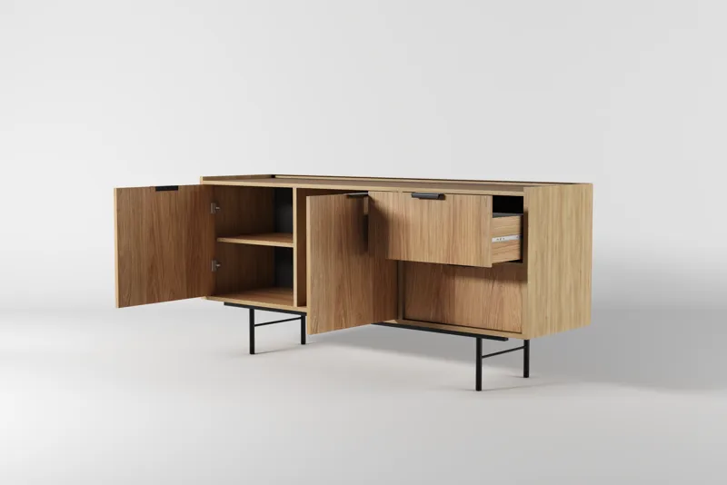 Dravo Senkki 68x150 cm - Luonnonhikkori - Säilytys - Säilytyskalusteet - Senkki