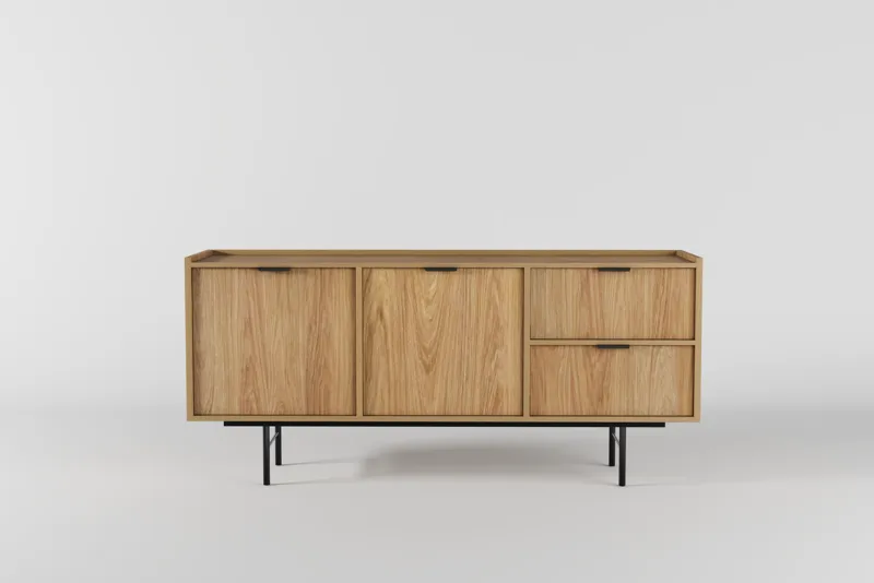 Dravo Senkki 68x150 cm - Luonnonhikkori - Säilytys - Säilytyskalusteet - Senkki