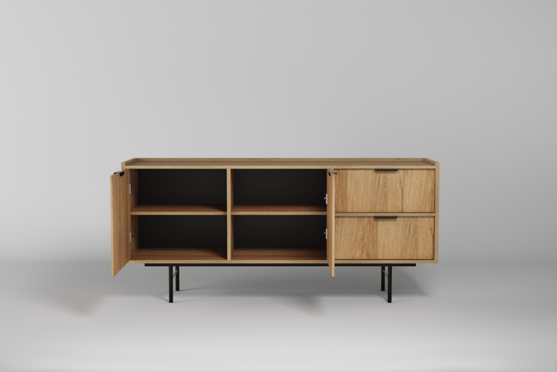 Dravo Senkki 68x150 cm - Luonnonhikkori - Säilytys - Säilytyskalusteet - Senkki