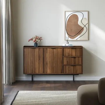 Dravo Senkki 90x150 cm - Warmia-pähkinä - Säilytys - Säilytyskalusteet - Senkki