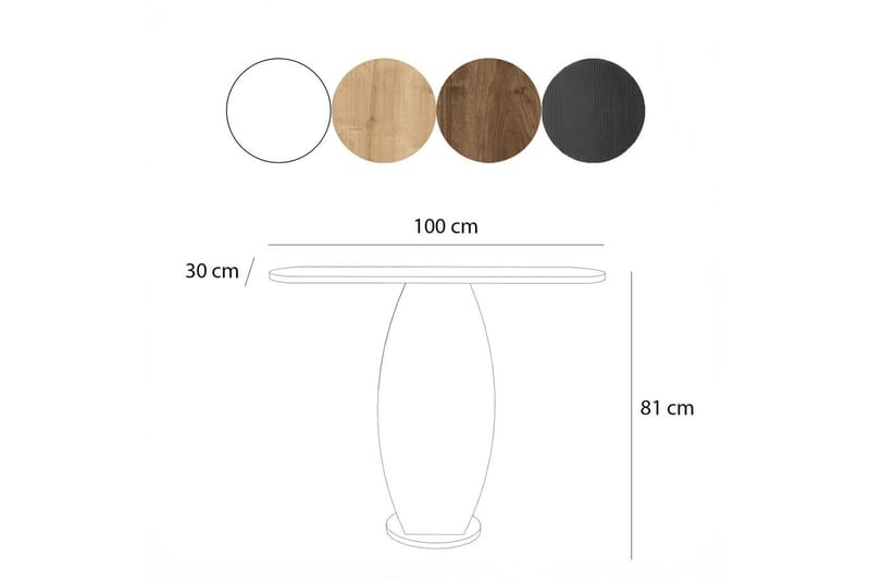Ellittica Corner lipasto 100 cm - Valkoinen - Säilytys - Säilytyskalusteet - Lipasto