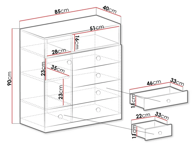 Elvaren Senkki 85 cm - Säilytys - Säilytyskalusteet - Lipasto