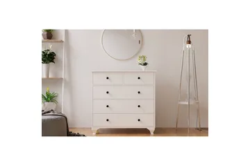 Elyra Kulmalipasto 90 cm - Matta Valkoinen - Säilytys - Säilytyskalusteet - Lipasto