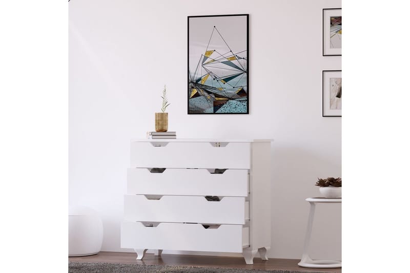 Feylor Kulmalipasto 86 cm - Matta Valkoinen - Säilytys - Säilytyskalusteet - Lipasto