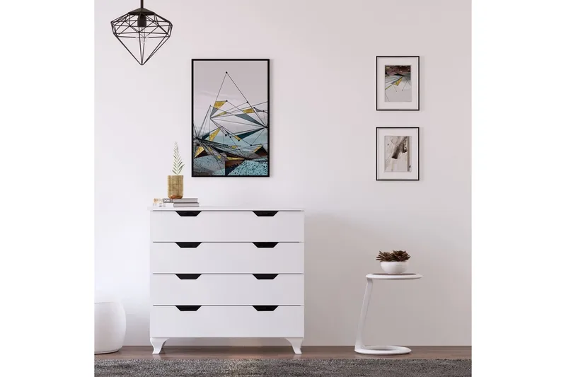 Feylor Kulmalipasto 86 cm - Matta Valkoinen - Säilytys - Säilytyskalusteet - Lipasto