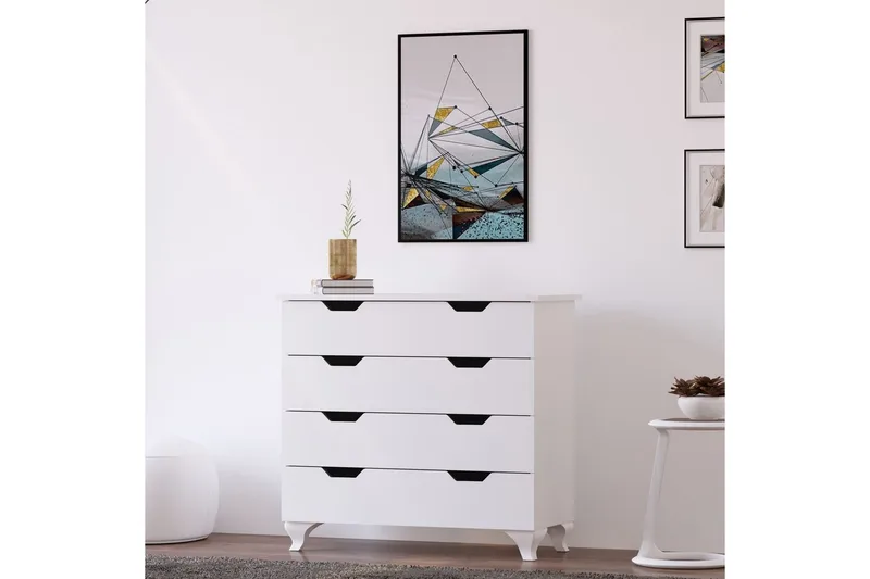 Feylor Kulmalipasto 86 cm - Matta Valkoinen - Säilytys - Säilytyskalusteet - Lipasto