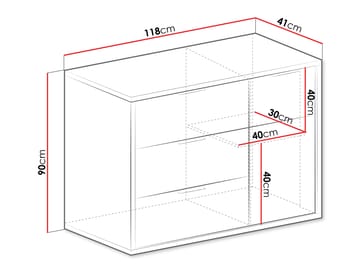 Fonti senkki 118 cm - Ruskea|musta - Säilytys - Säilytyskalusteet - Lipasto