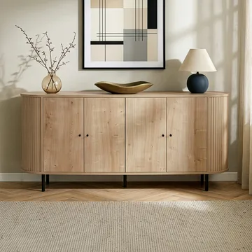 Haulover Konsolipöytä 180 cm - Sapphire Oak/Musta - Säilytys - Säilytyskalusteet - Senkki