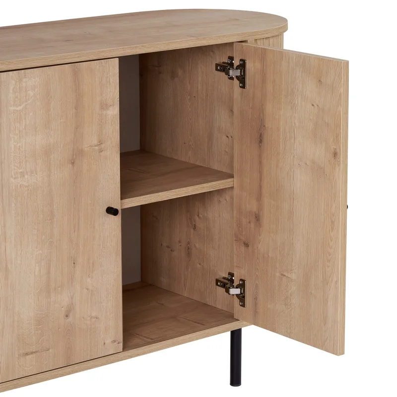 Haulover Konsolipöytä 180 cm - Sapphire Oak/Musta - Säilytys - Säilytyskalusteet - Senkki