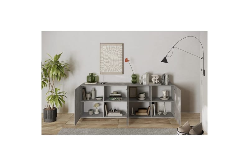 Hawell Senkki 241 cm - Harmaa - Säilytys - Säilytyskalusteet - Senkki
