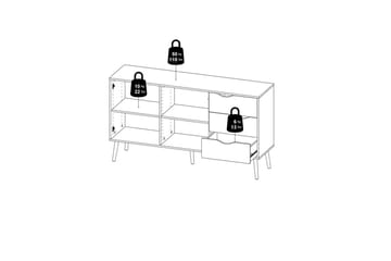 Hostafranc Senkki 147,2x39,1 cm - Luonnonväri - Säilytys - Säilytyskalusteet - Senkki