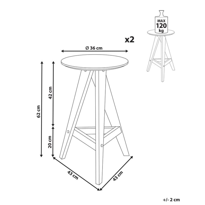 Jakkara Aroma 2-pakkaus - Tummanruskea - Säilytys - Säilytyskalusteet - Istuinkalusteet säilytystilalla - Säilytysjakkara
