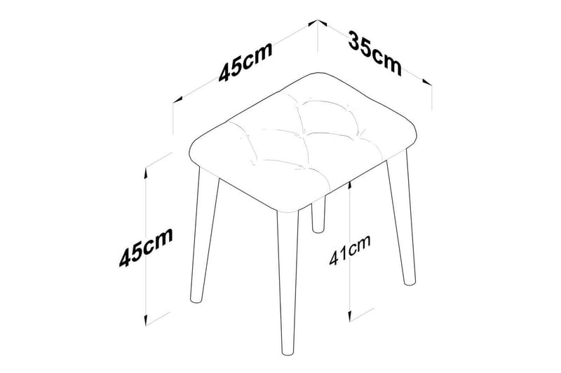 Maric Baariryhmä 45 cm - Valkoinen - Säilytys - Säilytyskalusteet - Istuinkalusteet säilytystilalla - Säilytysjakkara
