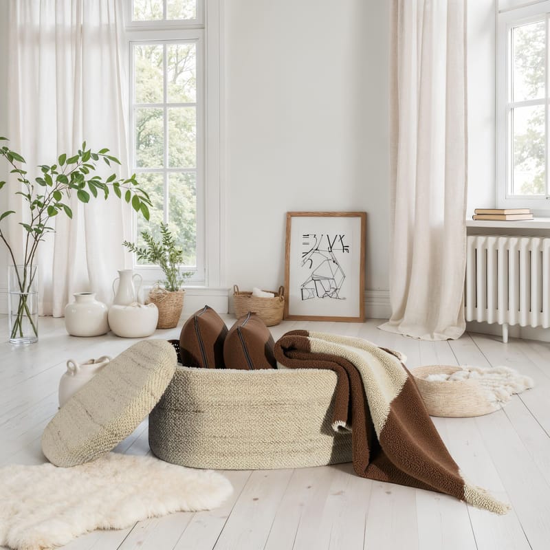 Ivoara-rahi 81 cm ovaali - ruskeanbeige - Säilytys - Säilytyskalusteet - Säilytysarkku