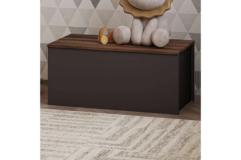 Kamiloba Kulmalipasto 90 cm - Antrasiitti/Pähkinä - Säilytys - Säilytyskalusteet - Lipasto