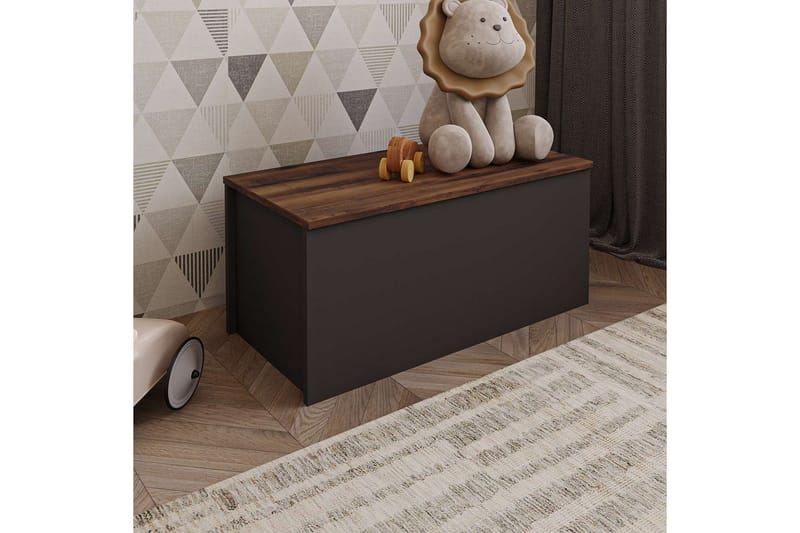 Kamiloba Kulmalipasto 90 cm - Antrasiitti/Pähkinä - Säilytys - Säilytyskalusteet - Lipasto