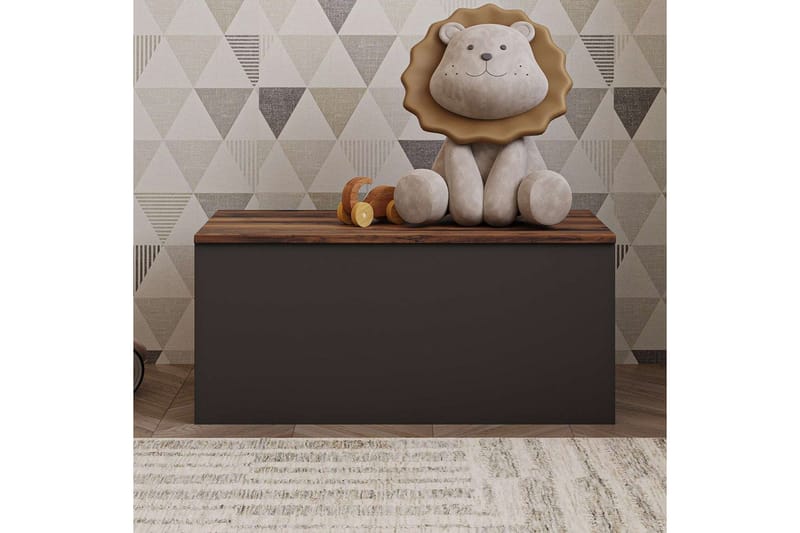 Kamiloba Kulmalipasto 90 cm - Antrasiitti/Pähkinä - Säilytys - Säilytyskalusteet - Lipasto