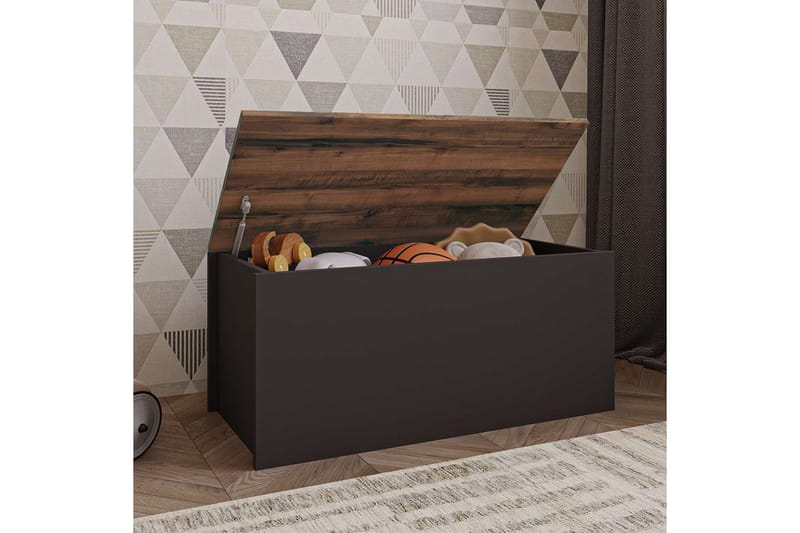 Kamiloba Kulmalipasto 90 cm - Antrasiitti/Pähkinä - Säilytys - Säilytyskalusteet - Lipasto