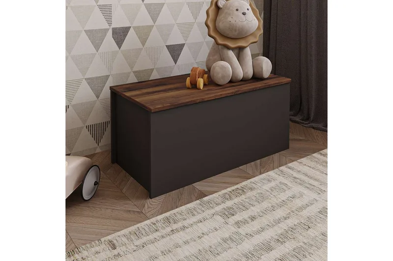 Kamiloba Kulmalipasto 90 cm - Antrasiitti/Pähkinä - Säilytys - Säilytyskalusteet - Lipasto