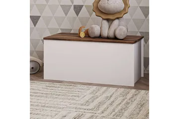 Kamiloba Kulmalipasto 90 cm - Valkoinen/Pähkinä - Säilytys - Säilytyskalusteet - Säilytysarkku