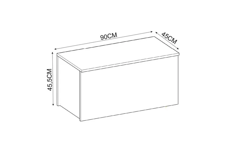 Kamiloba Kulmalipasto 90 cm - Valkoinen/Pähkinä - Säilytys - Säilytyskalusteet - Lipasto