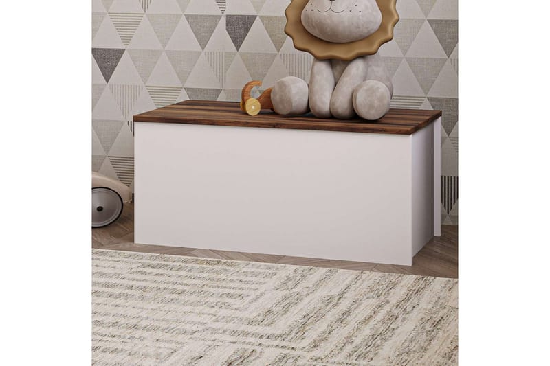 Kamiloba Kulmalipasto 90 cm - Valkoinen/Pähkinä - Säilytys - Säilytyskalusteet - Lipasto